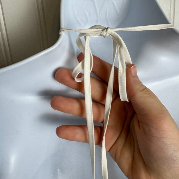 Parker Tulum Cambo White Lace Dress Halter, Midi, Asymmetrical I10 - Picture 7 of 11